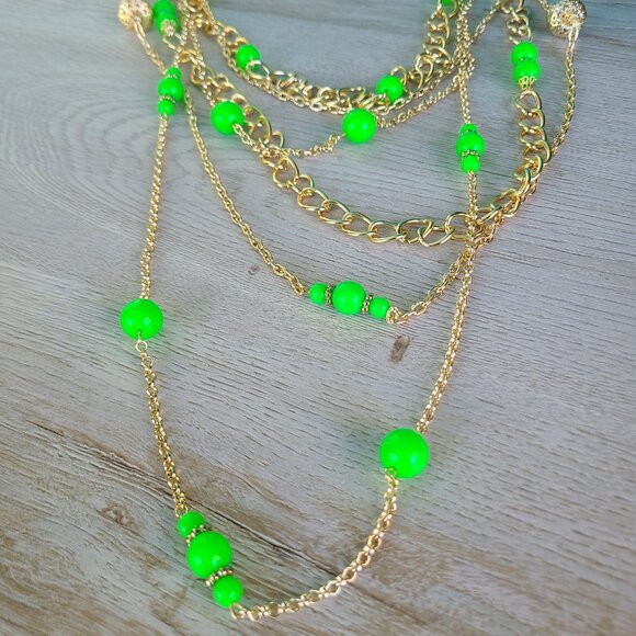 Amrita Singh Mercer Street Necklace in Neon Green - Picture 3 of 3